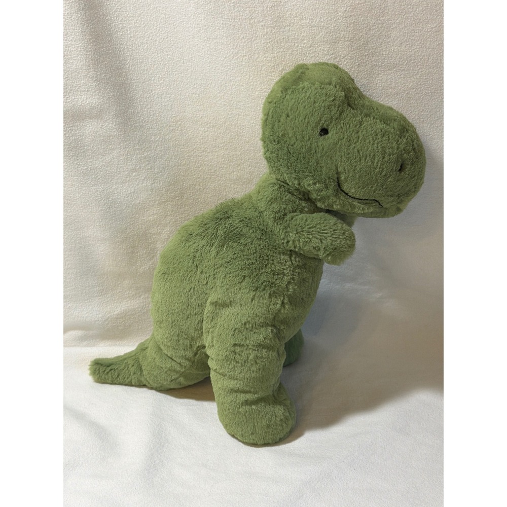 Jellycat London Fossilly T-Rex Green Dinosaur Plush Stuffed Animal Toy